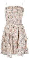 Thumbnail for your product : Etoile Isabel Marant Asymmetric Paisley-Print Smocked Short Dress