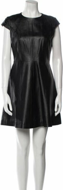 Neiman Marcus Leather Mini Dress - ShopStyle