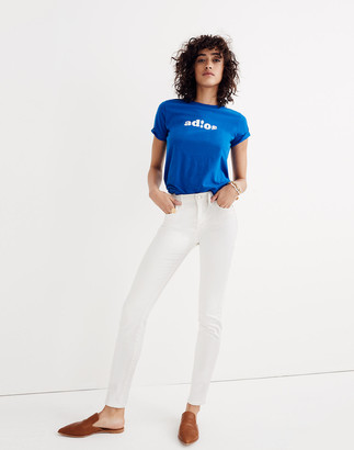 Madewell 9" High-Rise Skinny Jeans in Pure White