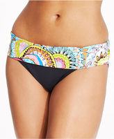 Thumbnail for your product : Anne Cole Foldover Printed-Band Bikini Bottom
