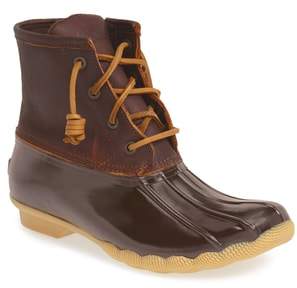 sperry women's saltwater shiny quilted rain boot