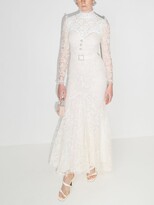 Thumbnail for your product : Alessandra Rich White Fitted Lace Gown
