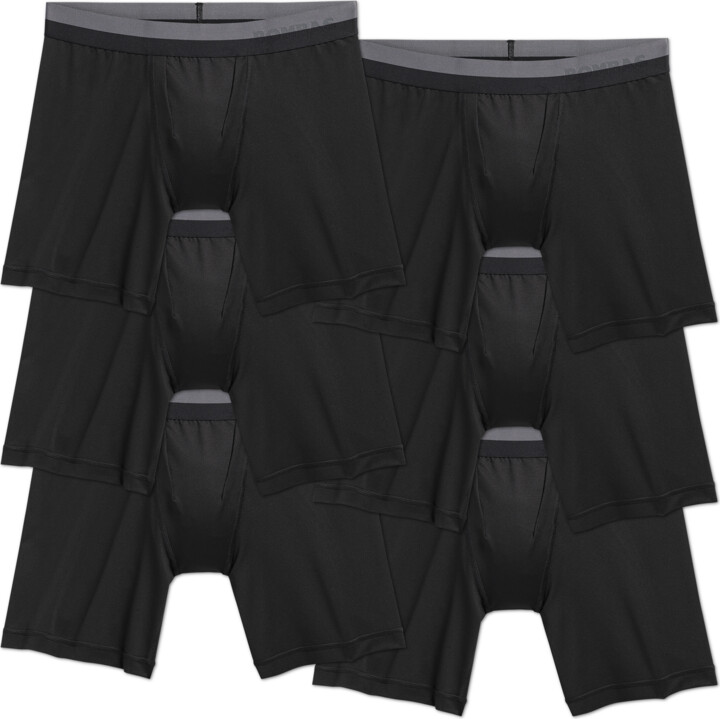 Bombas Men's Active Flyless Boxer Brief Underwear 6-Pack - Black - 3XL -  Cotton Modal Blend - ShopStyle