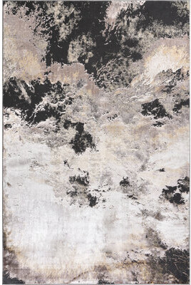 MDA RUG IMPORTS Lafi Collection Anthracite/Dark Grey Transitional Abstract Area Rugs