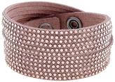 Thumbnail for your product : Swarovski lola and grace Wrap Twist Rose Gold Leather Bracelet With Elements
