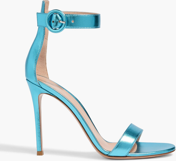 Gianvito Rossi Portofino 105 metallic leather sandals
