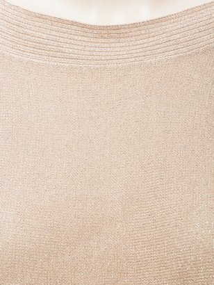 M&Co Metallic knit cold shoulder jumper