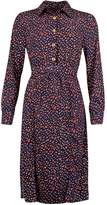 Thumbnail for your product : boohoo Animal Print Collar Button Through Belted Shirt Dress