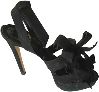 Christian Dior black Suede Sandals