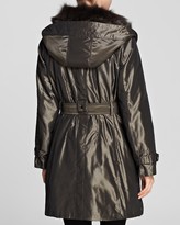 Thumbnail for your product : Bloomingdale's Grayse Fur Collar Metallic Trench Coat Exclusive