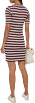 Thumbnail for your product : Stateside Striped Ribbed-knit Mini Dress