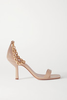 Thumbnail for your product : PORTE & PAIRE Chain-embellished Leather Sandals