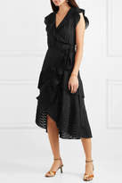 Thumbnail for your product : Zimmermann Plisse-trimmed Fil Coupe Voile Wrap Dress