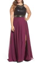 Thumbnail for your product : Mac Duggal Beaded High Neck Gown