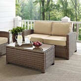 Thumbnail for your product : Crosley Bradenton 2-Piece Wicker Loveseat Set In Sangria Red