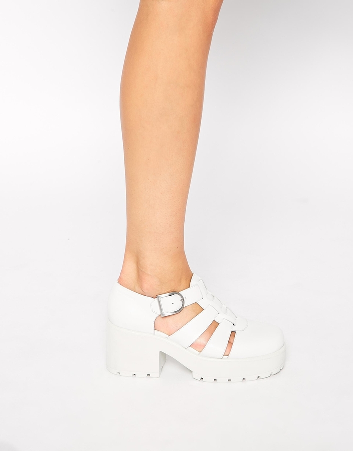 Vagabond Dioon White Gladiator Heeled Shoes - ShopStyle Pumps