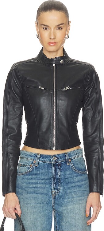 GRLFRND Danica Leather Racer Jacket
