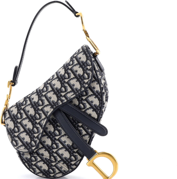Christian Dior Saddle Handbag Oblique Canvas Mini