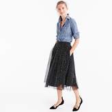 Thumbnail for your product : J.Crew for NET-A-PORTER double-pleated midi skirt in flocked tulle