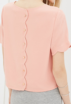 Thumbnail for your product : Forever 21 Boxy Scalloped Top