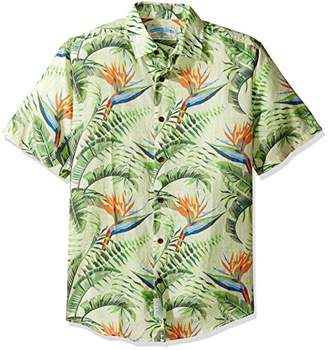 Margaritaville Men's Short Sleeve Birds of Paradise Print Shirt