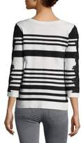 Thumbnail for your product : Lace-Sleeve Stripe Sweater