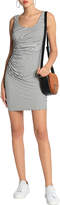 Thumbnail for your product : Bailey 44 Ruched Striped Stretch-jersey Mini Dress