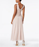 Thumbnail for your product : R & M Richards Petite Metallic A-Line Gown