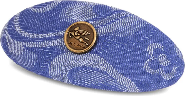 Etro Jacquard Denim Hair Clip