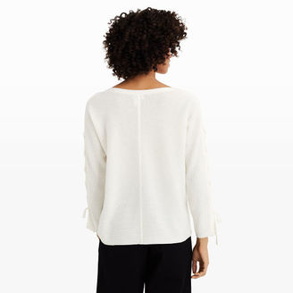 Club Monaco Oralee Lace Up Sleeve Cashmere