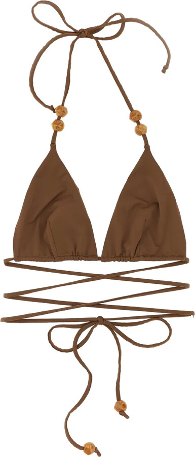 Magda Butrym Bead-Detail Bikini Top