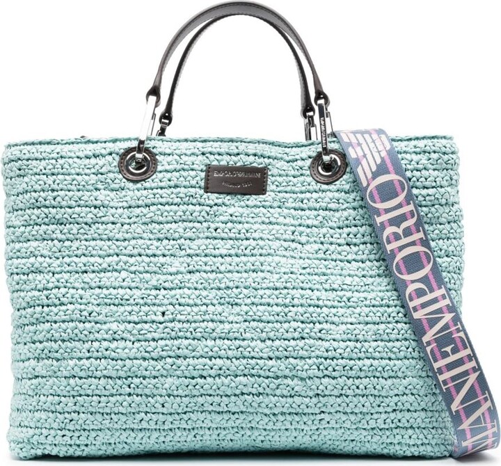 Emporio Armani Straw shopping bag ShopStyle
