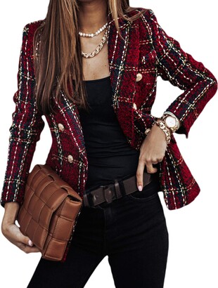 Red Tweed Jacket | Shop the world's largest collection of fashion |  ShopStyle UK