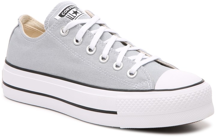 light grey platform converse