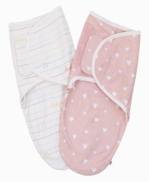 ED Ellen Degeneres Cotton Tail Stripes and Hearts Swaddle 2-Pack Bedding