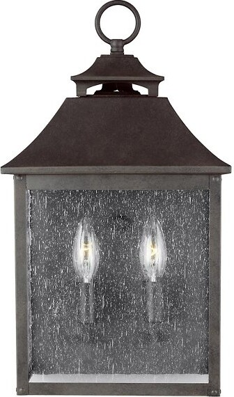 Visual Comfort Studio Galena Pocket Outdoor Wall Sconce in Black Size: Medium