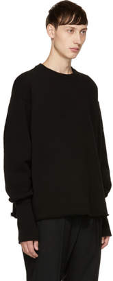 Christian Dada Black Oversized Bomber Sweatshirt
