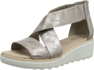 clarks ladies silver shoes