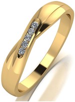 Thumbnail for your product : Moissanite 9Ct Yellow Gold Shaped Wedding Band