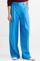 Thumbnail for your product : Victoria Beckham Victoria, Cotton-twill Wide-leg Pants - Blue