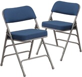 Thumbnail for your product : Flash Furniture Hercules Padded Folding Chairs In Grey/black (Set Of 2) Black/grey