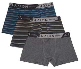 Burton Mens 3 Pack Striped Trunks