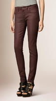 Thumbnail for your product : Burberry Skinny Fit Low-rise Wax Coated Jeans
