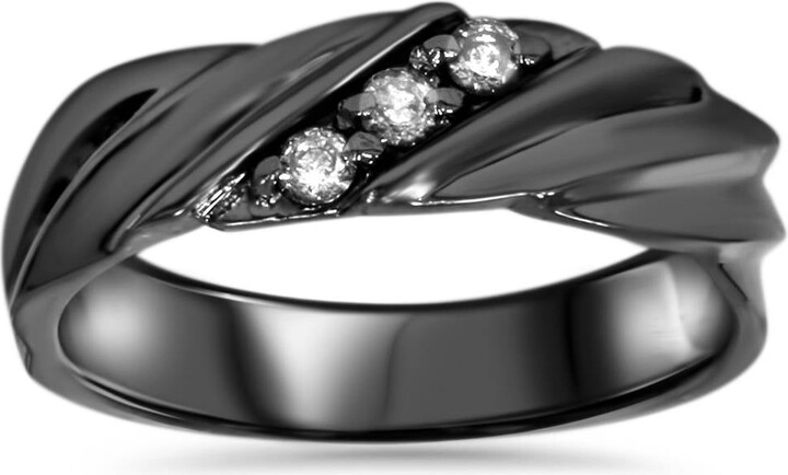 Pompeii3 Diamond Ring 14K Black Gold