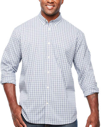 THE FOUNDRY SUPPLY CO. The Foundry Big & Tall Supply Co. Big and Tall Mens Long Sleeve Button-Front Shirt