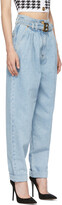 Thumbnail for your product : Balmain Blue Belted Boyfriend Jeans