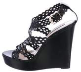 Thumbnail for your product : Roberto Cavalli Laser-Cut Platform Wedge Sandals