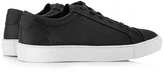 Thumbnail for your product : Topman Tux Black Leather Tennis Shoes