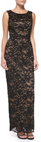 Thumbnail for your product : Laundry by Shelli Segal Sleeveless Open-Back Lace Gown