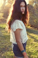 Thumbnail for your product : Mimichica Mimi Chica Oversized Crochet Tee (Juniors)